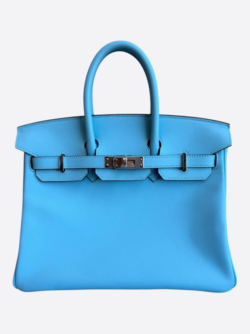 Hermes Blue Swift & Palladium Hardware Birkin 25